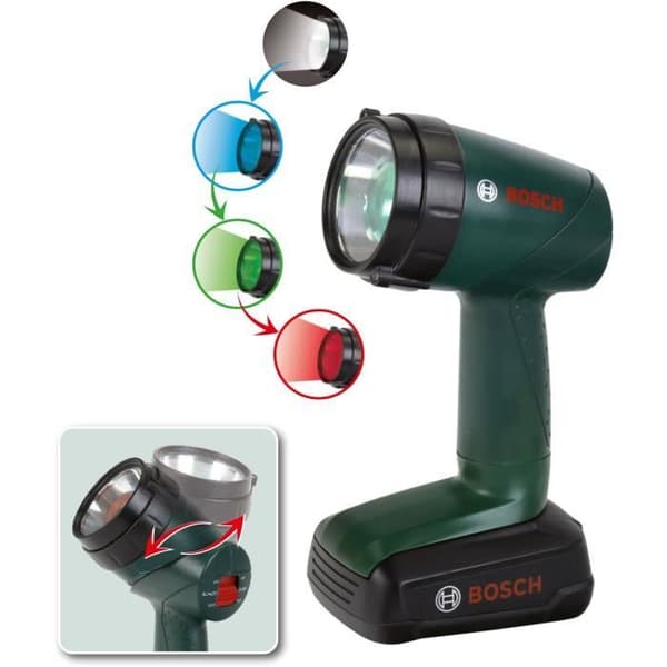 Bosch elektronisk ficklampa - KLEIN - 8448 - 2 driftlägen och 4 filter - 3 års garanti