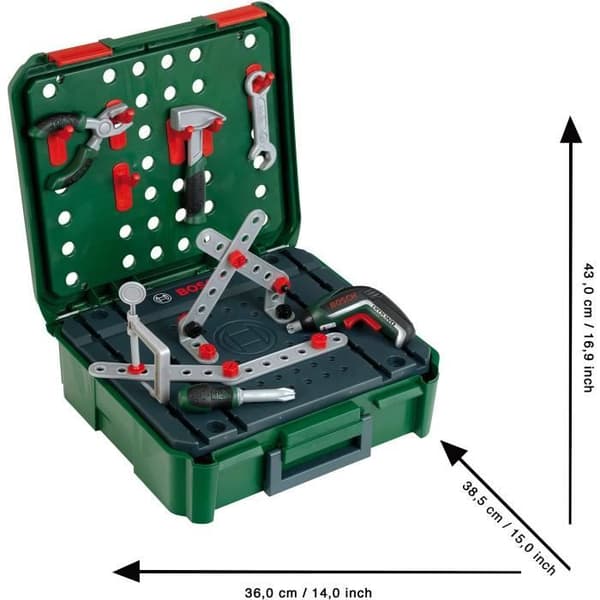 Bosch arbetsbänksväska med Ixolino II elektronisk skruvmejsel och tillbehör - KLEIN - 8396
