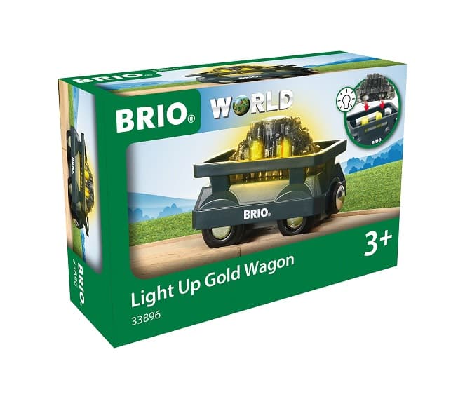 BRIO World - 33896 Guldletarvagn med ljus