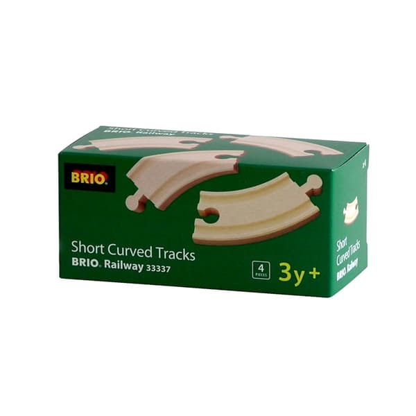 Korta Böjda Skenor (4 st), Brio Träjärnväg