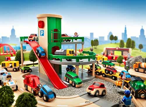Parking Garage Set, Brio Träjärnväg