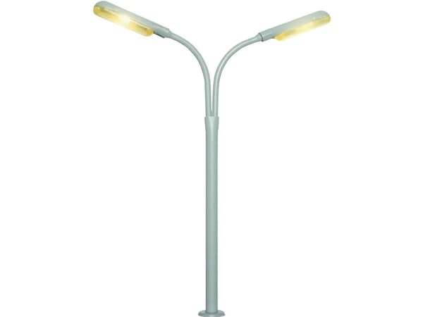 Viessmann Modelltechnik H0 Halvbueformet lysmast dubbel Færdig model 6096 1 stk