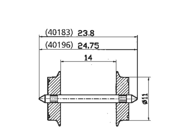 Roco 40196 H0 Pyöräsarja AC 2 kpl