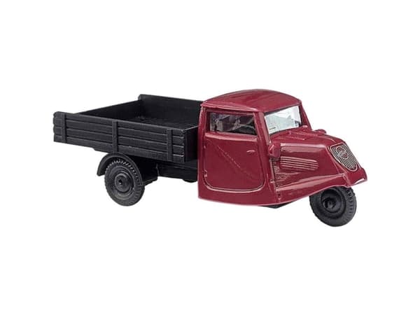 Busch 89103 H0 Lastbiler model Tempo Trehjulet bordeaux