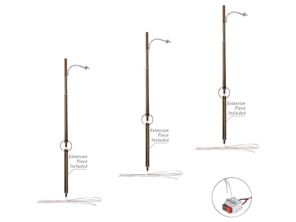 Woodland Scenics N Træmaslampe enkel Færdig model WJP5638 3 stk