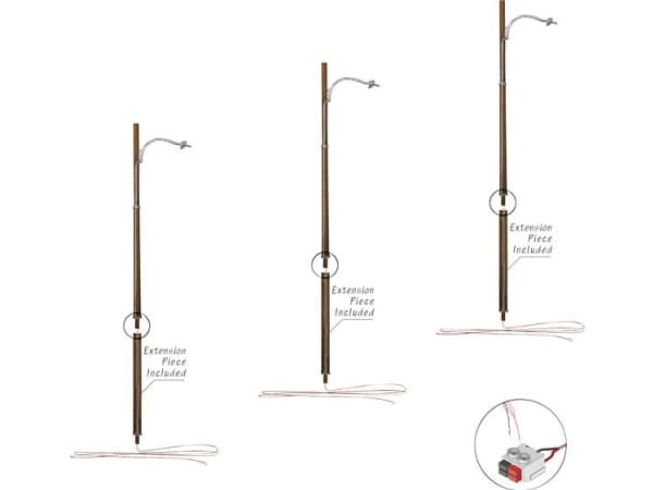 Woodland Scenics N Træmaslampe enkel Færdig model WJP5638 3 stk