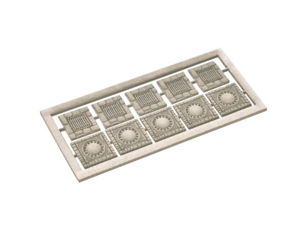 MBZ 80087 H0 kloakdæksler, laserskåret Lasercut