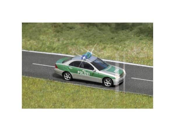Busch 5630 H0 Udrykningskøretøj model Mercedes Benz MB C-klasse politibil (Busch)