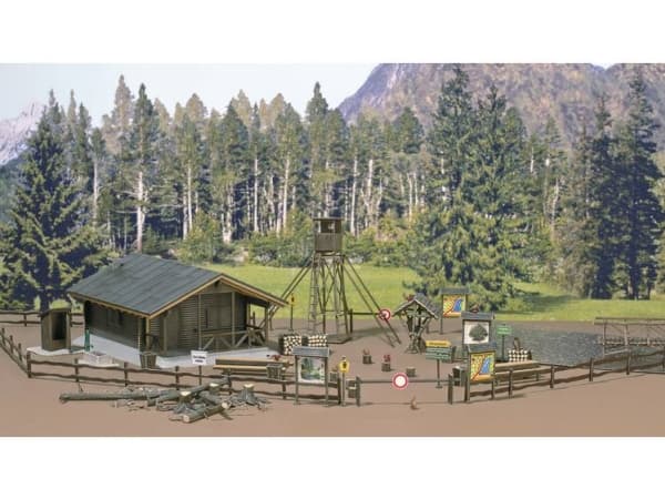 Busch 6042 H0 set skogsstuga Byggsats