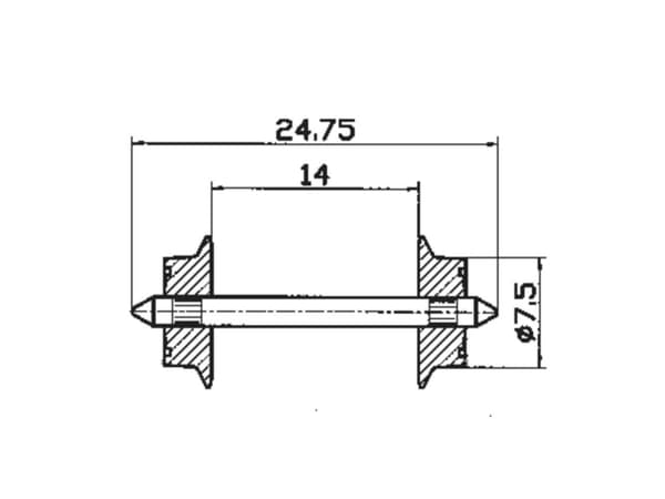 Roco 40184 H0 Hjulsats AC 2 st