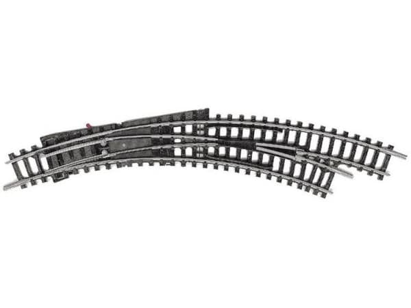 T14957 N Minitrix skinne Kurvesporskifte, Højre 42 ° 194.6 mm, 228.2 mm