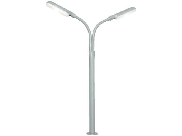 Viessmann Modelltechnik H0 Halvbueformet lysmast dubbel Færdig model 6095 1 stk