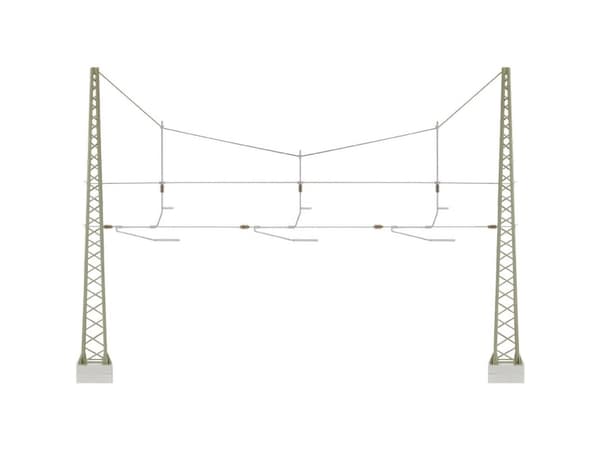 H0 CROSS-SUPPORT OVER 3 TRACKS
