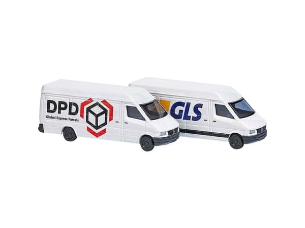 Busch 8308 N Lastbiler model Mercedes Benz Sprinter pakketjeneste