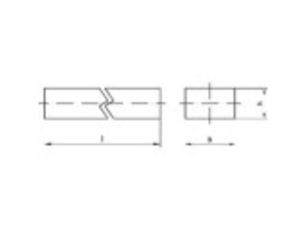 TOOLCRAFT 138555 Stål C45 + C Kilestål (L x B) 1000 mm x 18 mm 32 mm 1 stk