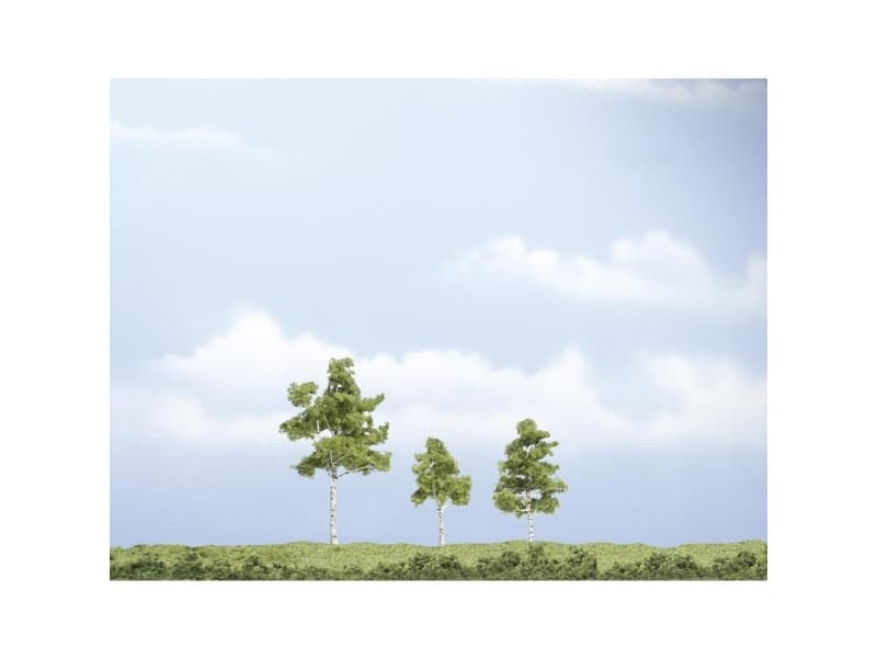 Woodland Scenics WTR1605 Træpakke Birk 40 til 75 mm Mellemgrøn 3 stk