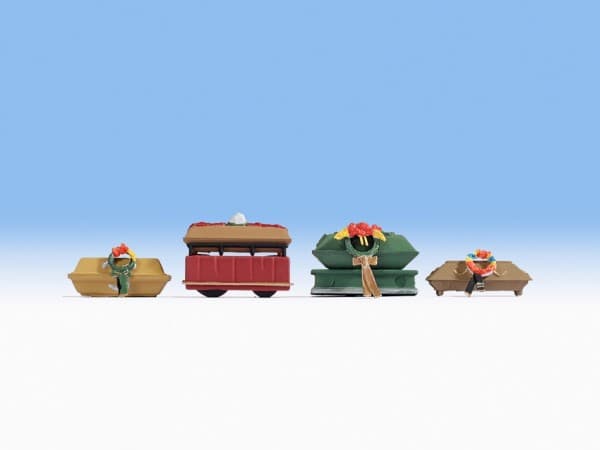 NOCH Funeral Accessories, HO (1:87), Flerfarget Flerfarget