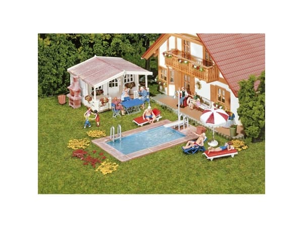 Swimmingpool og havehus H0 Faller 180542