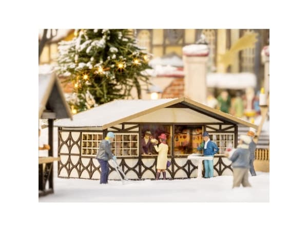 NOCH Christmas Market Stall, HO (1:87), Brun, Vit