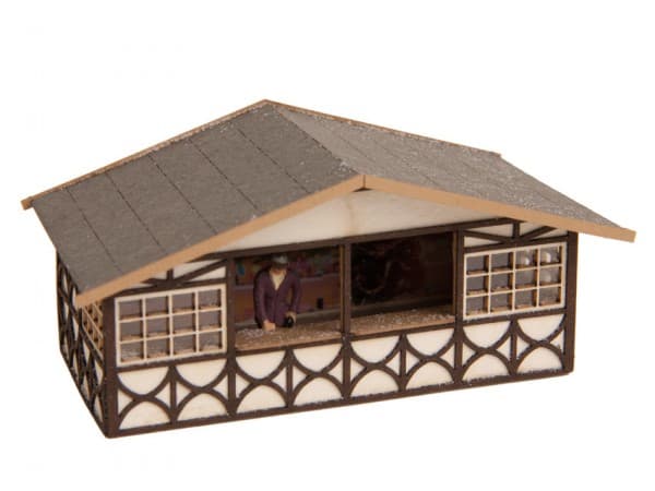 NOCH Christmas Market Stall, HO (1:87), Brun, Vit Brun, Vit