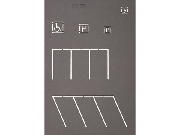NOCH Street Marking Templates, Skabelon til modellering, 50 g, 5 stk