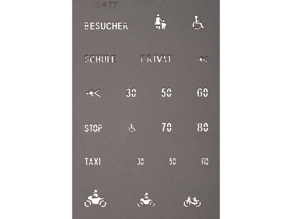 NOCH Street Marking Templates, Skabelon til modellering, 50 g, 5 stk