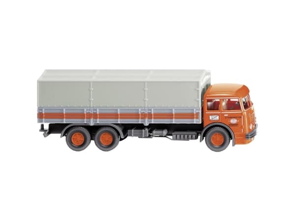 Wiking 047903 H0 Lastbiler model Büssing 12.000 militærgutter