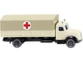 Miniatyrbild 1 av 2: Wiking 094904 N Lastbiler model Magirus Deutz Prichen-lastbil civilbeskyttelse
