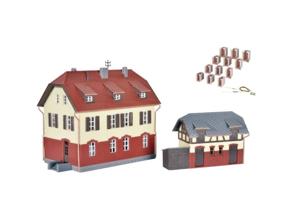 Kibri 37112 N Jernbanebygning med sidebygning
