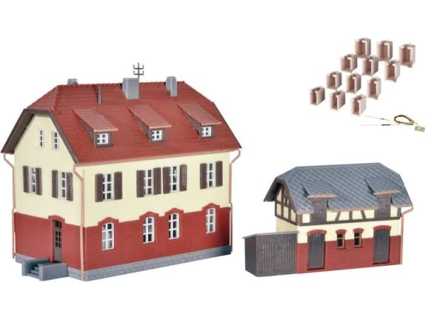 Kibri 37112 N Jernbanebygning med sidebygning