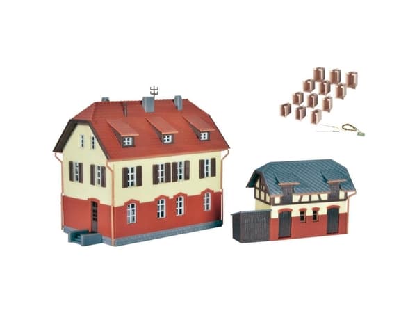 Kibri 37112 N Jernbanebygning med sidebygning