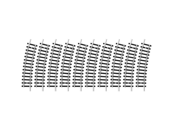 14911 N Minitrix-skena Böjt spår 15° 261,8 mm 10 st