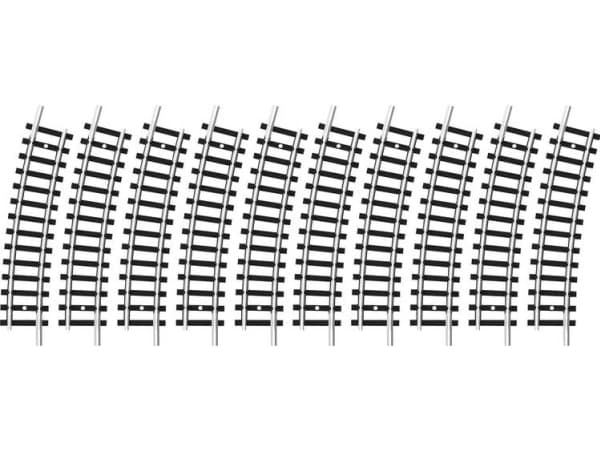 14911 N Minitrix-skena Böjt spår 15° 261,8 mm 10 st