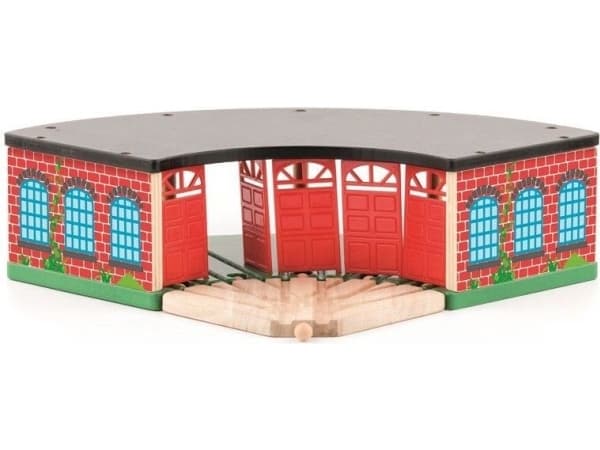 BigJigs Large locomotive shed for 5 trains