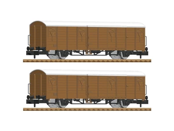 Fleischmann 826213 N, 2 suljetun tavaravaunun sarja DB-AG:ltä