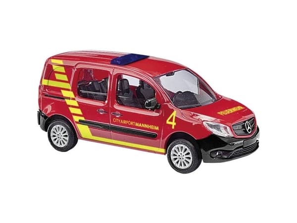Busch 50665 H0 Udrykningskøretøj model Mercedes Benz Cikan kombi City Airport Mannheim