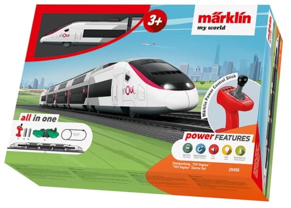 Märklin TGV Duplex, Modelljärnväg och -tåg, HO (1:87), Pojke/flicka, Plast, 5 styck, Svart, Vit
