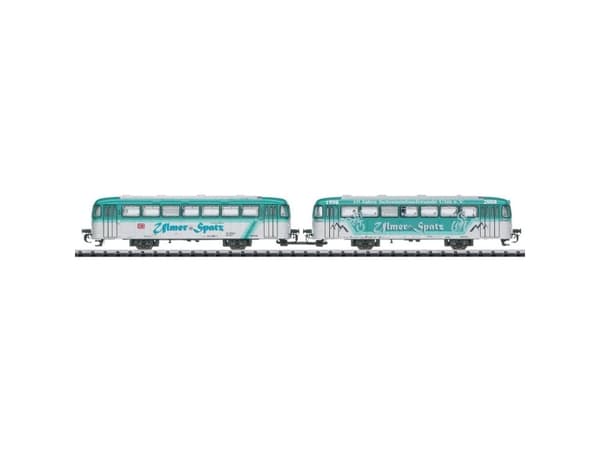 MiniTrix T18903 Sidevogn-sæt VB 996 og VB 998 Ulmer Spatz fra DB AG
