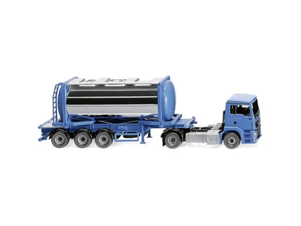 Wiking 053605 H0 Lastbiler model MAN TGS tank containerteltræk Swap