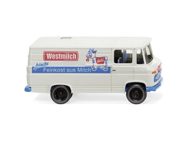 Wiking 027058 H0 Lastbilar modell Mercedes Benz L 406 van Westmælk