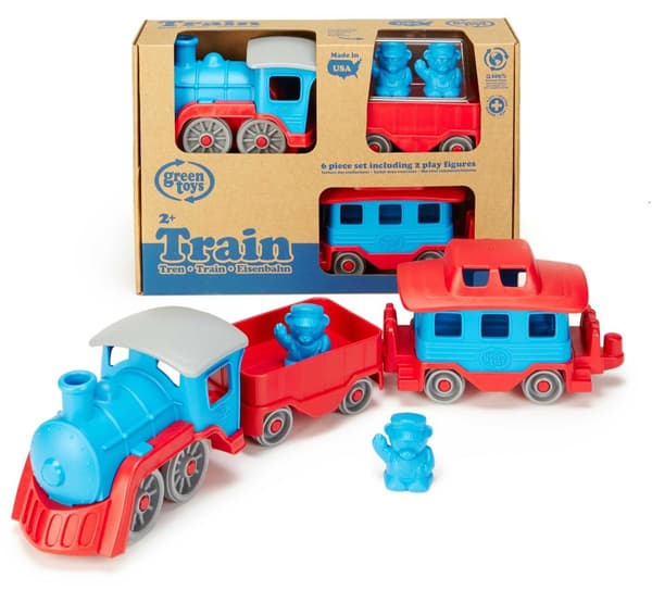 Green Toys leksakståg med vagnar