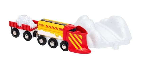 Tren med snøplog brio