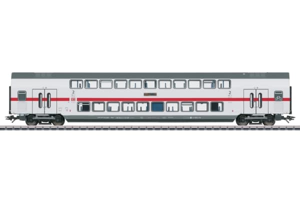 Märklin IC2 Type DBpza 682.2 Bi-Level Intermediate Car, 2nd Class, HO (1:87), 15 år, Lysegrå