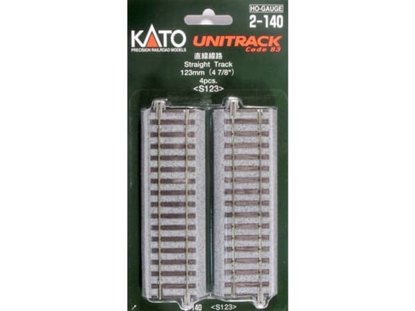 H0 Kato Unitrack 2-140 Rakt spår 123 mm 4 st