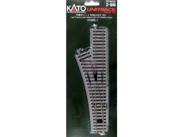H0 Kato Unitrack 2-840 Spor, Venstre 246 mm 1 stk