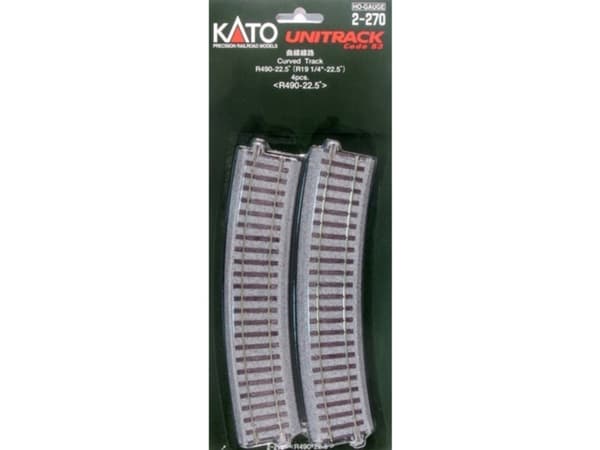 #####H0 Kato Unitrack 2-270 taivutettu 4 kpl
