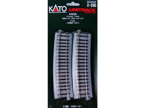 H0 Kato Unitrack 2-290 böjt spår 2 st