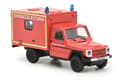 Miniatyrbilde 3 av 4: Schuco Mercedes-Benz G, Brannbil, 1:87, Mercedes-Benz G Boxtruck, Gutt, 1 stykker, Oransje