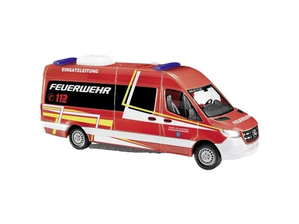 Busch 52625 H0 Mercedes Benz Sprinter lång brandbil kyld