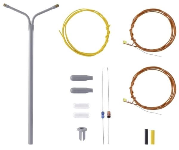 Viessmann Modelltechnik TT Halvbueformet lysmast dubbel Byggesæt 6923 1 stk